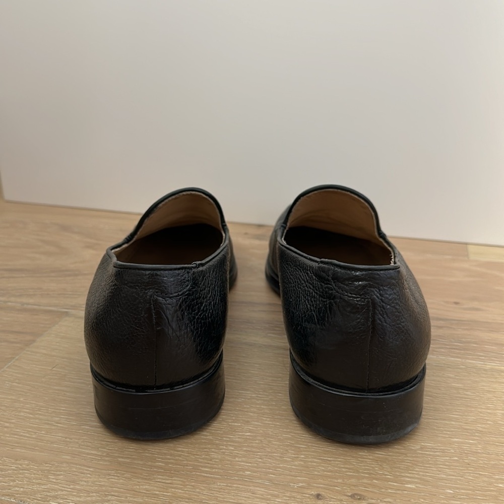 Allen Edmonds Perugia Men’s 10.5 Italian Leather Tassle Loafers Slip On Black - Picture 4 of 9